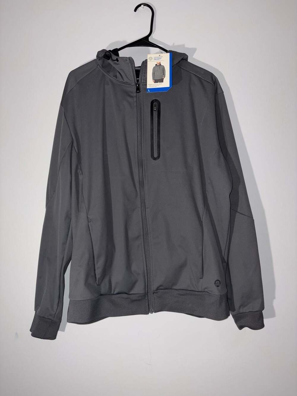 Mondetta Outdoor Project Men's Active Jacket, Grey, Size L